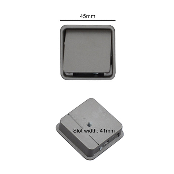 Simple Wardrobe Slotted Scrub Handle Concealed Recessed Drawer Invisible Handle, Single Hole (Grey)