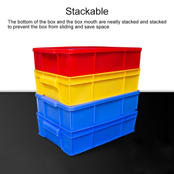 Thick Multi-function Material Box Brand New Flat Plastic Parts Box Tool Box, Size: 38.3cm x 24.2cm x 9.8cm(Blue)