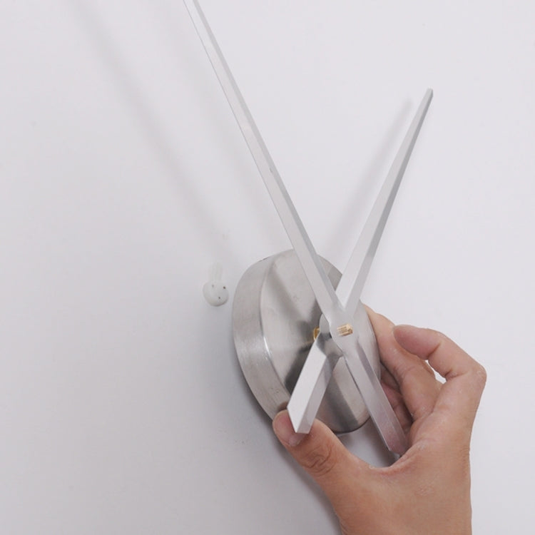 Creative 3D Mirror DIY Wall Sticker Clock, Size: 120*120cm(Silver)