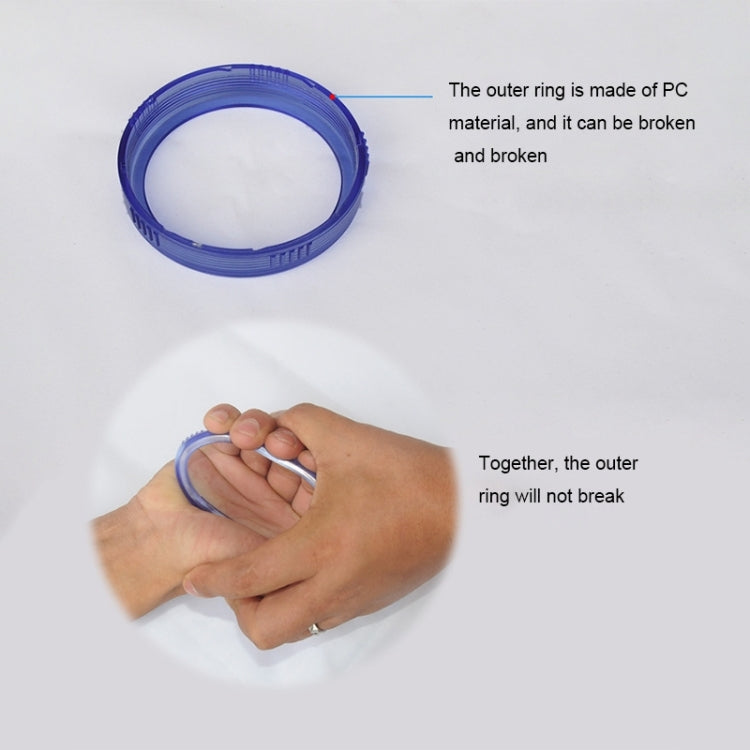 3 Settings Adjustable PC Negative Ions Shower Head, Size: Large, Interface:  2cm(Transparent)