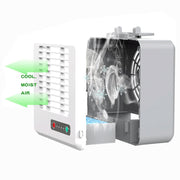 Portable Mini Silent Household Energy Saving Desktop Air Conditioner Fan Electric Air Cooler(White)
