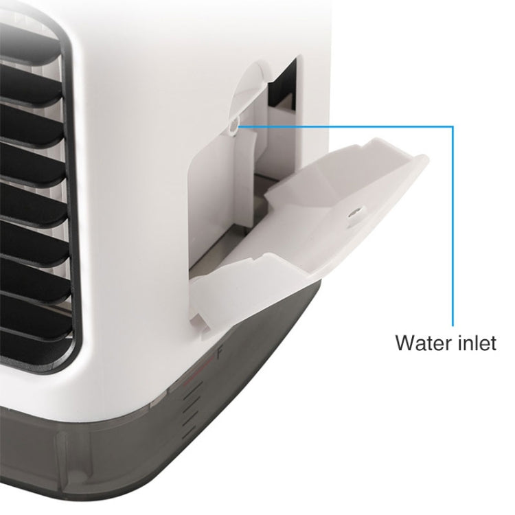 Mini Desktop Cooling Fan Humidifier Air Conditioning Fan Moisturizing Spray Fan(White)