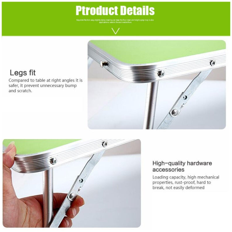 Rubber Mat Adjustable Portable Laptop Table Folding Stand Computer Reading Desk Bed Tray (Green)