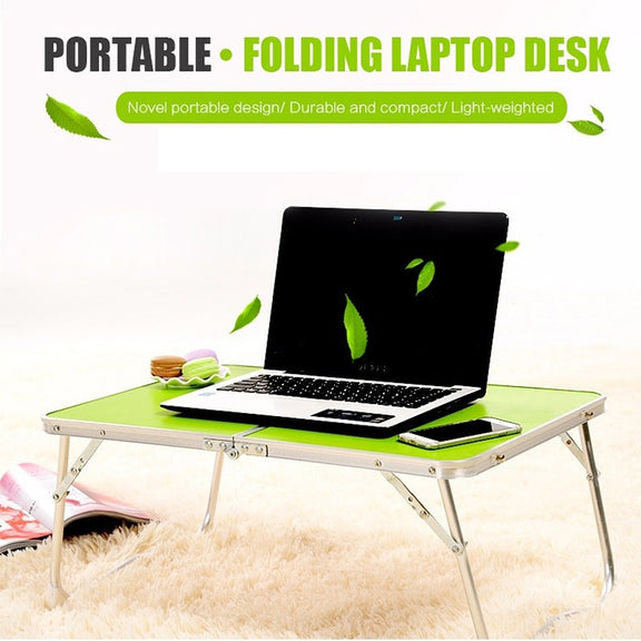Plastic Mat Adjustable Portable Laptop Table Folding Stand Computer Reading Desk Bed Tray (Pink)