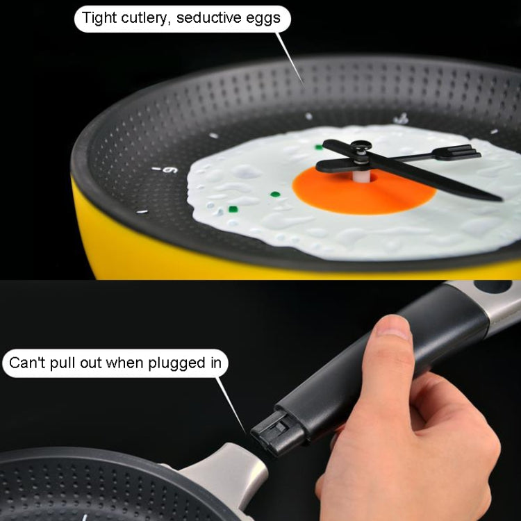 Fried Egg Pan Shape Creative Living Room Decorative Wall Clock (Orange)
