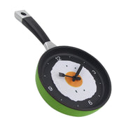 Fried Egg Pan Shape Creative Living Room Decorative Wall Clock (Green)