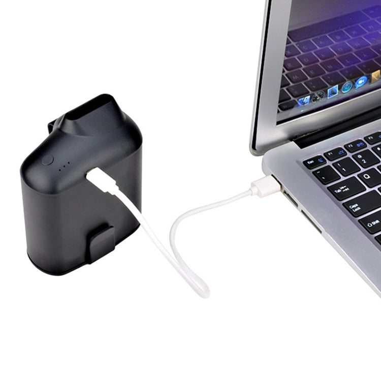 Portable Creative Hanging Waist USB Fan with Three Adjustable Wind Speed (Black)