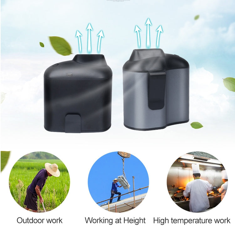 Portable Creative Hanging Waist USB Fan with Three Adjustable Wind Speed (Black)