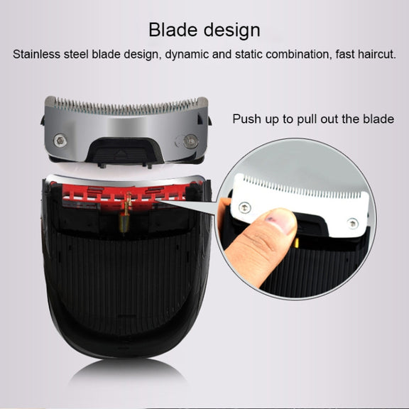 HJ-2018 Men Electric Shaver Fader Self-help Hair Clipper with Spare Cutter Head, Standard Version, CN Plug