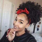 FBBZT02 European and American Black People Explosion Head Fluffy Curl Hair Net Wig (Black Brown)