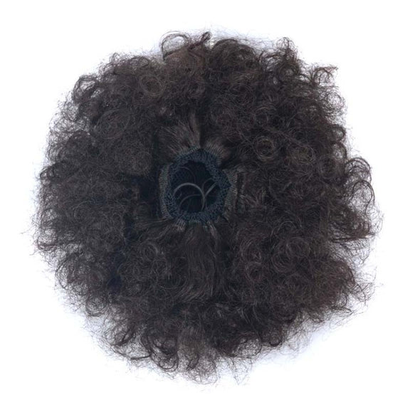 FBBZT02 European and American Black People Explosion Head Fluffy Curl Hair Net Wig (Black Brown)