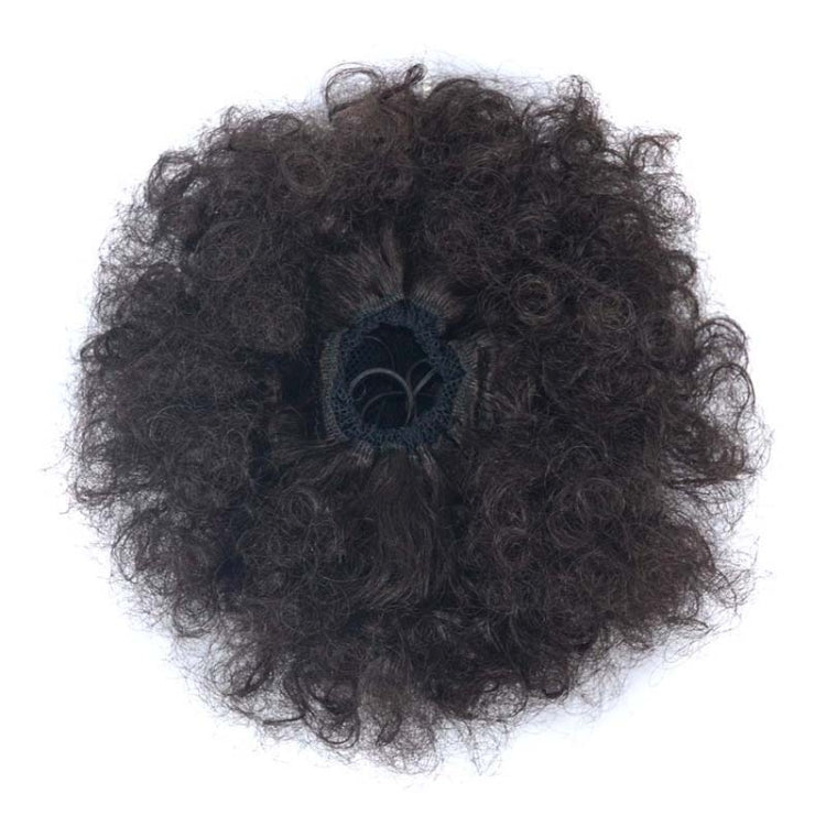 FBBZT02 European and American Black People Explosion Head Fluffy Curl Hair Net Wig (Black Brown)
