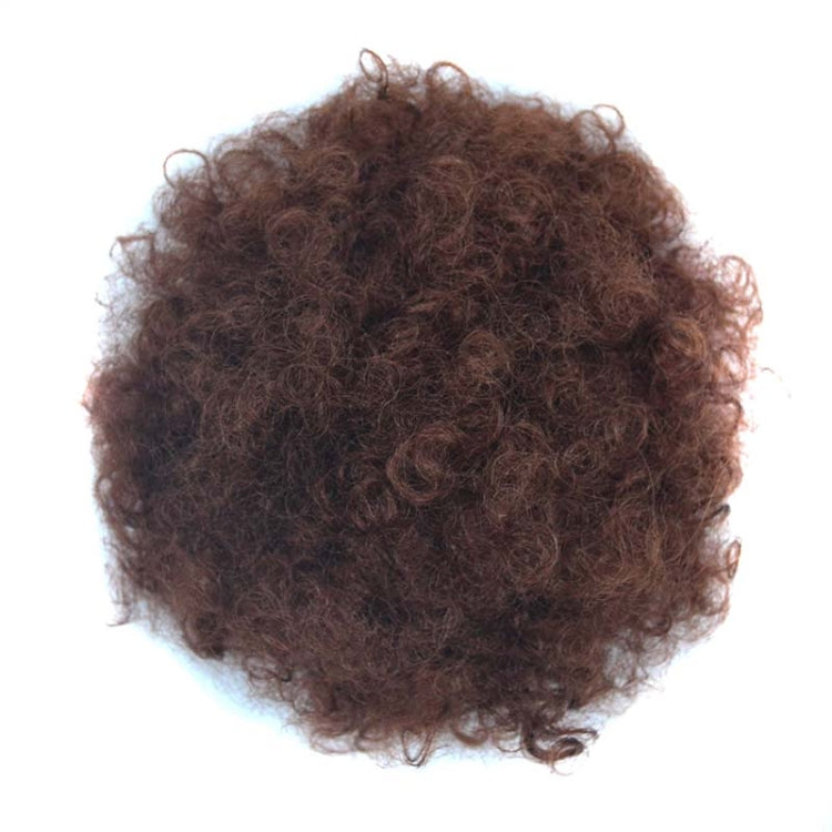 FBBZT02 European and American Black People Explosion Head Fluffy Curl Hair Net Wig (Dark Brown)