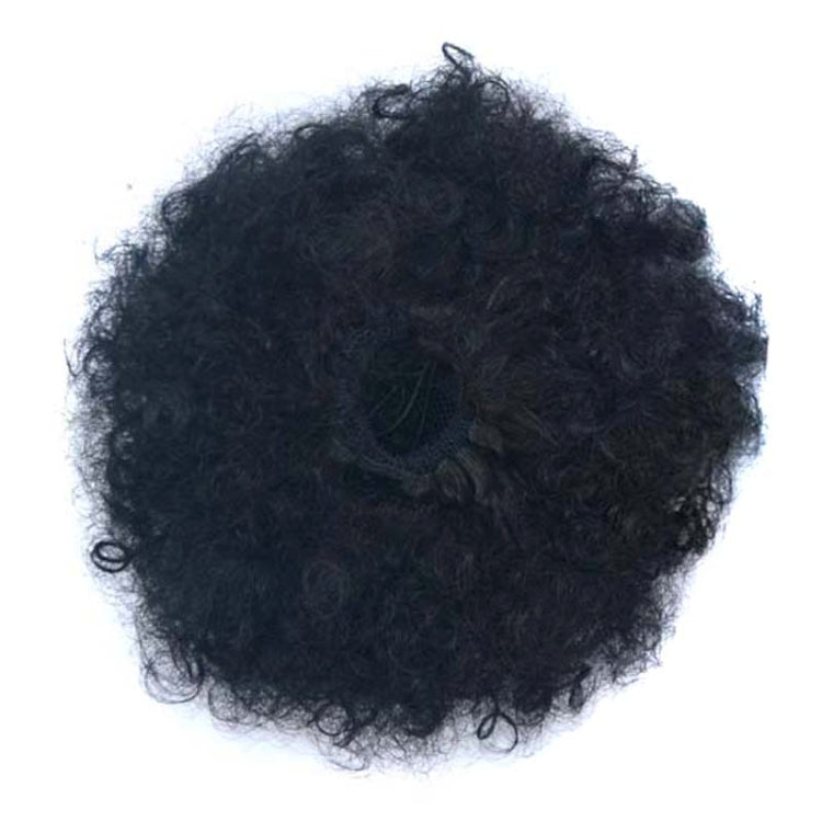 FBBZT02 European and American Black People Explosion Head Fluffy Curl Hair Net Wig (Natural Black)