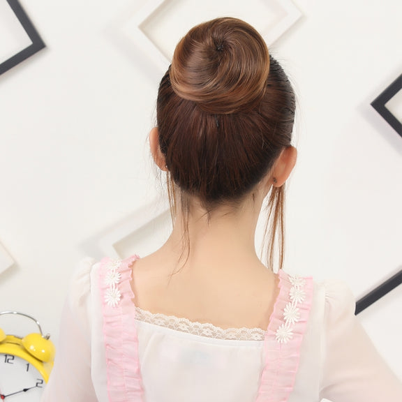 Wig Bun Flower Shape Hair Package Hair Disk(Chestnut)