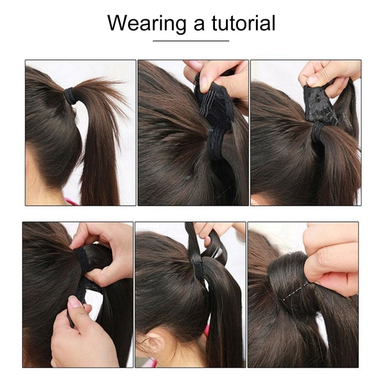 18M22# Invisible Seamless Bandage-style  Wig Long Straight Hair Wig Ponytail