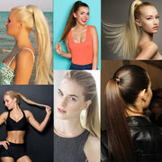 2H30# Invisible Seamless Bandage-style  Wig Long Straight Hair Wig Ponytail