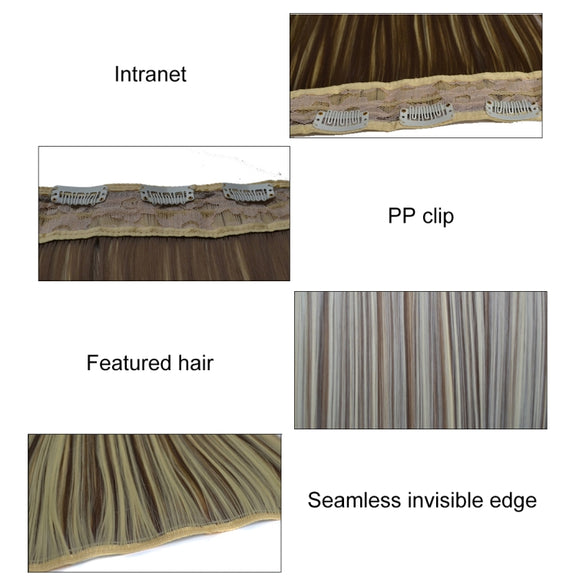 12# One-piece Seamless Five-clip Wig Long Straight Wig Piece