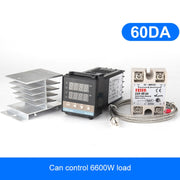 6600W REX-C100 Thermostat + Heat Sink + Thermocouple + SSR-60 DA Solid State Module Intelligent Temperature Control Kit