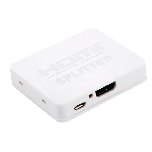 4K HDMI Splitter Full HD 1080p Video HDMI Switch Switcher 1x2 Split Out Amplifier Dual Display for HDTV DVD PS3 Xbox(White)