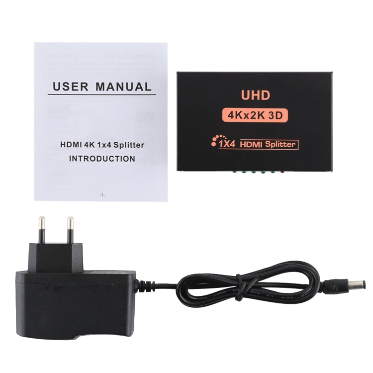 CY10 UHD 4K x 2K 3D 1 x 4 HDMI Splitter (UK Plug)