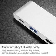 HW-TC29 4 In 1 Type-C / USB-C Multifunctional Extension HUB Adapter iPad Pro Hub (Grey)
