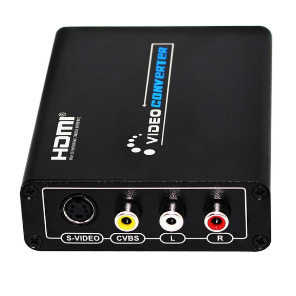 HDMI to Composite / AV S-Video Converter RCA CVBS/L/R Video Converter Adapter, UK Plug