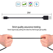 4 PCS HAWEEL 1m High Speed 8 pin to USB Sync and Charging Cable Kit for iPhone, iPad(Black)