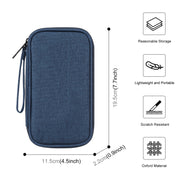HAWEEL Electronic Organizer Storage Bag for Cellphones, Power Bank, Cables, Mouse, Earphones(Dark Blue)