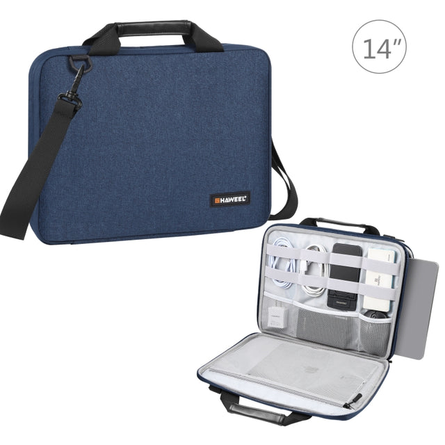 HAWEEL 13.0 inch-14.0 inch Briefcase Crossbody Laptop Bag For Macbook, Lenovo Thinkpad, ASUS, HP(Navy Blue)