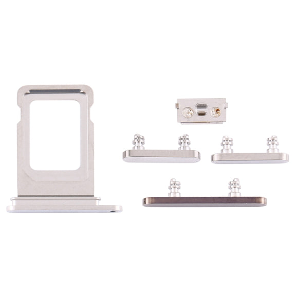 SIM Card Tray + Side Keys for iPhone 12 Pro(White)