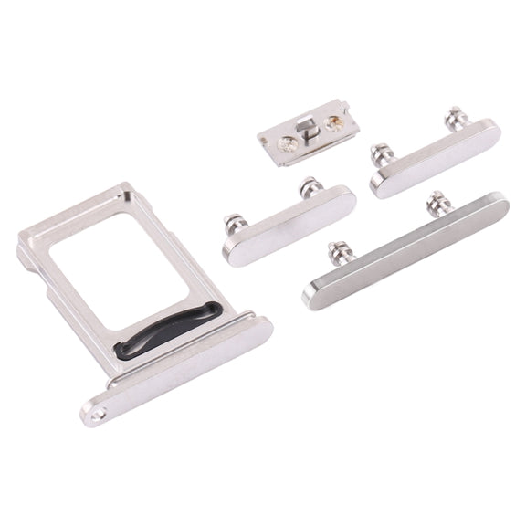 SIM Card Tray + SIM Card Tray + Side Keys for iPhone 12 Pro(White)