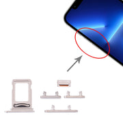 SIM Card Tray + SIM Card Tray + Side Keys for iPhone 13 Pro(Silver)