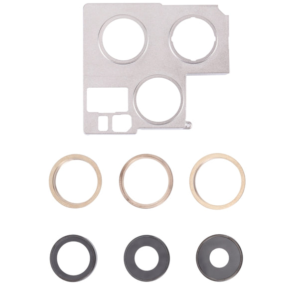 Camera Lens Cover With Retaining Bracket for iPhone 13 Pro Max(Gold)