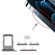 SIM Card Tray + Side Keys for iPhone 12 Pro Max(Graphite) - Side Key & Card Tray by PMc TechLife | Online Shopping South Africa | PMc TechLife | Buy Now Pay Later Mobicred
