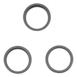 For iPhone 14 Pro 3PCS Rear Camera Glass Lens Metal Outside Protector Hoop Ring(Black) - Camera Series by PMc TechLife | Online Shopping South Africa | PMc TechLife | Buy Now Pay Later Mobicred
