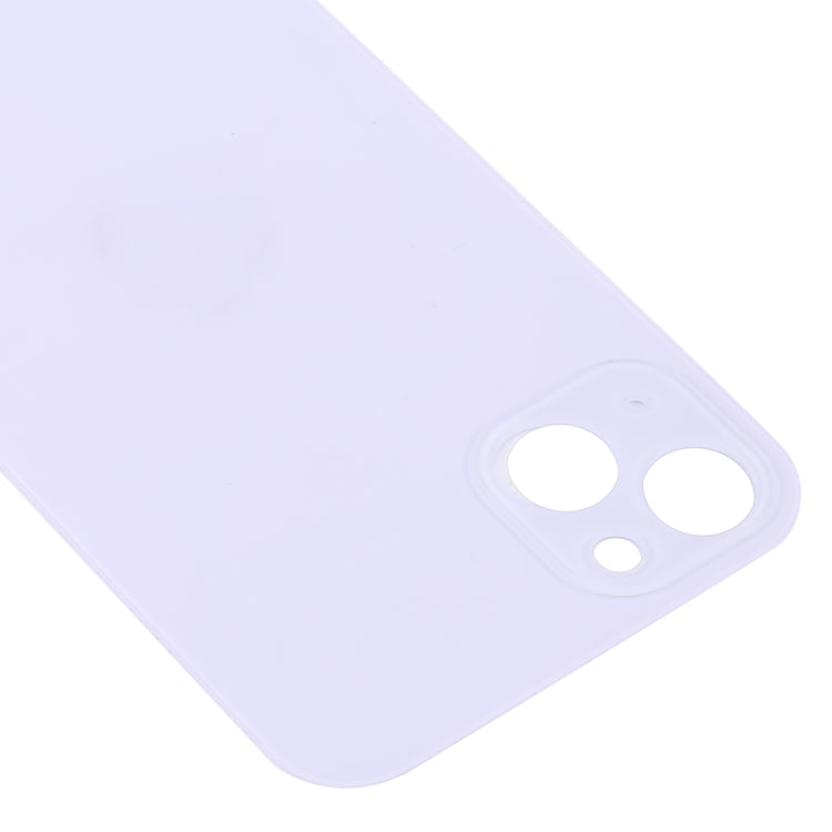 Easy Replacement Big Camera Hole Glass Back Battery Cover for iPhone 14(Purple)