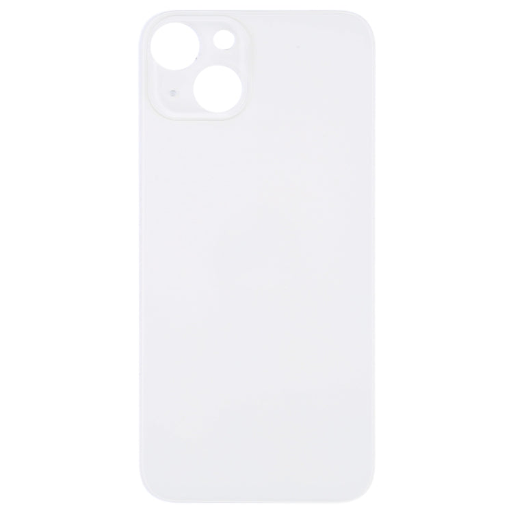 For iPhone 14 Plus Easy Replacement Big Camera Hole Glass Back Battery Cover(Silver)