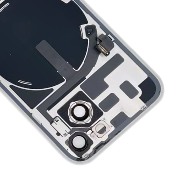 For iPhone 14 Glass Battery Back Cover with Flash Bracket + Wireless Charging Module(Yellow)