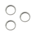 For iPhone 15 Pro / 15 Pro Max 3pcs/set Rear Camera Glass Lens Metal Outside Protector Hoop Ring (White) - Camera Series by PMc TechLife | Online Shopping South Africa | PMc TechLife | Buy Now Pay Later Mobicred