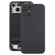For iPhone 15 Plus Glass Battery Back Cover with Camera Lens Cover(Black) - Back Cover by PMC TechLife | Online Shopping South Africa | PMC TechLife