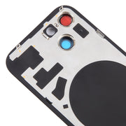 For iPhone 15 Plus Glass Battery Back Cover with Camera Lens Cover(Black)