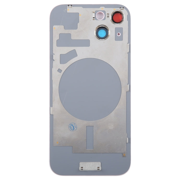 For iPhone 15 Plus Glass Battery Back Cover with Camera Lens Cover(Pink)