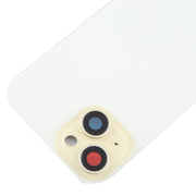 For iPhone 15 Plus Glass Battery Back Cover with Camera Lens Cover(Yellow)
