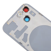 For iPhone 15 Plus Glass Battery Back Cover with Camera Lens Cover(Yellow)