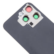 For iPhone 15 Pro Max Glass Battery Back Cover with Camera Lens Cover(White)