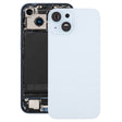 For iPhone 15 Plus Battery Back Cover with Camera Lens Cover + MagSafe Magnet(Blue) - Back Cover by PMC TechLife | Online Shopping South Africa | PMC TechLife | Buy Now Pay Later Mobicred