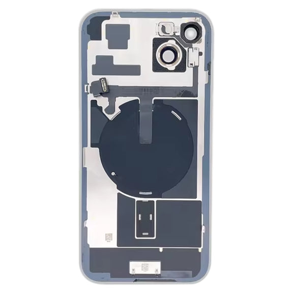 For iPhone 15 Plus Glass Battery Back Cover with Flash Bracket + Wireless Charging Module(Pink)