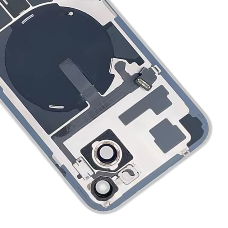 For iPhone 15 Plus Glass Battery Back Cover with Flash Bracket + Wireless Charging Module(Pink)
