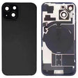 For iPhone 15 Glass Battery Back Cover with Flash Bracket + Wireless Charging Module(Black) - Back Cover by PMC TechLife | Online Shopping South Africa | PMC TechLife | Buy Now Pay Later Mobicred